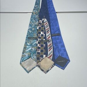 Canali Men's Tie Collection - Blue, Teal, and Multicolor
